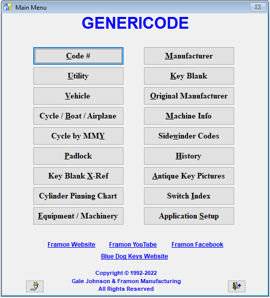 Genericode Desktop Version – Blue Dog Keys