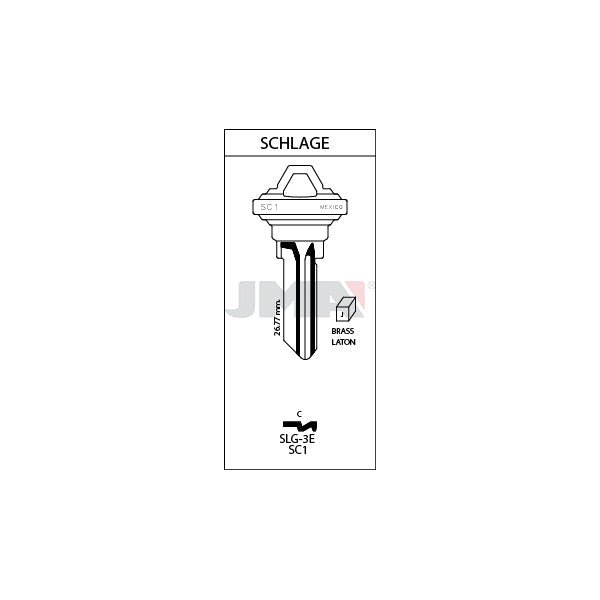 Solid Blue Sc1 Key SLG-3E (SC1) BR – Blue Dog Keys